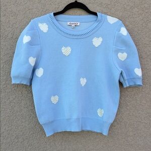 Nanette Lepore Light Blue Knit Sweater Top